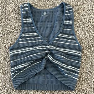 Aerie Blue Striped Bra Top